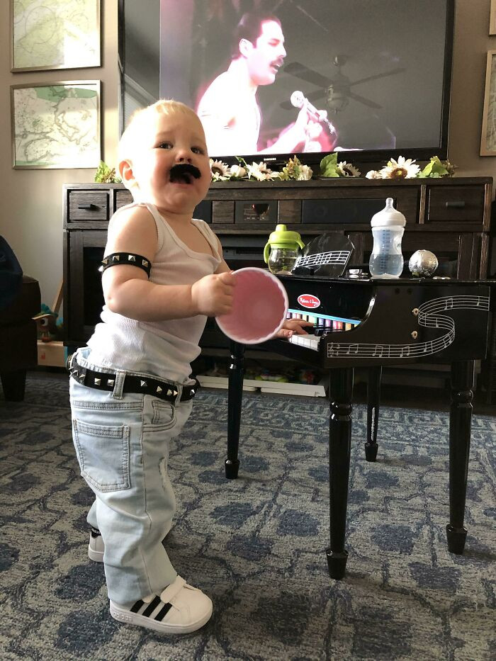 34. My Boy Was Freddie Mercury For Halloween