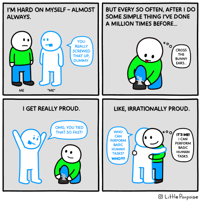 3. Little victories actually matter just like performing basic human tasks