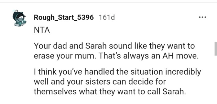 The OP has handled the situation well