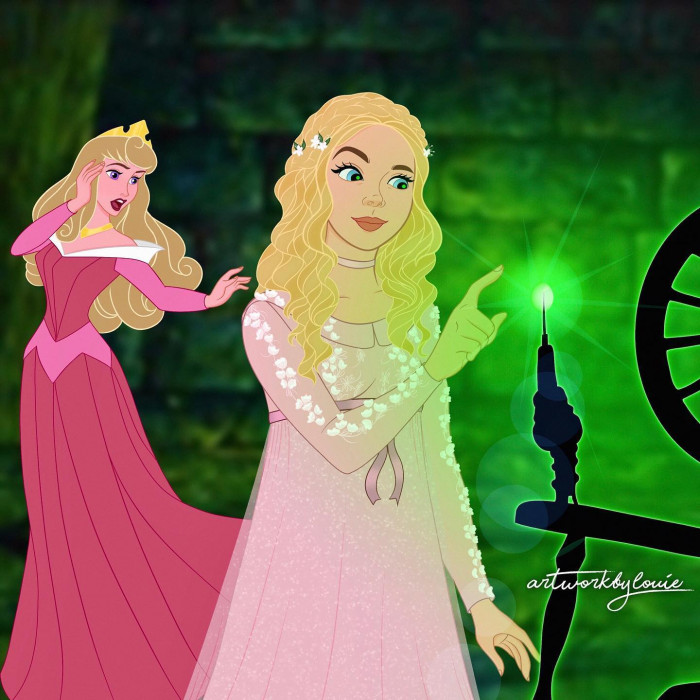 9. Aurora seems to have changed in looks, but not necessarily in behavior. She looks beautiful in both versions, though.