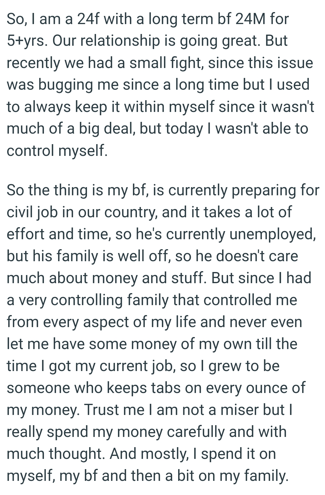 The OP is a 24-Year-Old with a Long-Term Boyfriend of 5+ Years