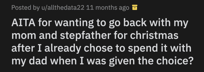 He yelled that if he wasn't going to eat McDonald's, neither was his mom.
