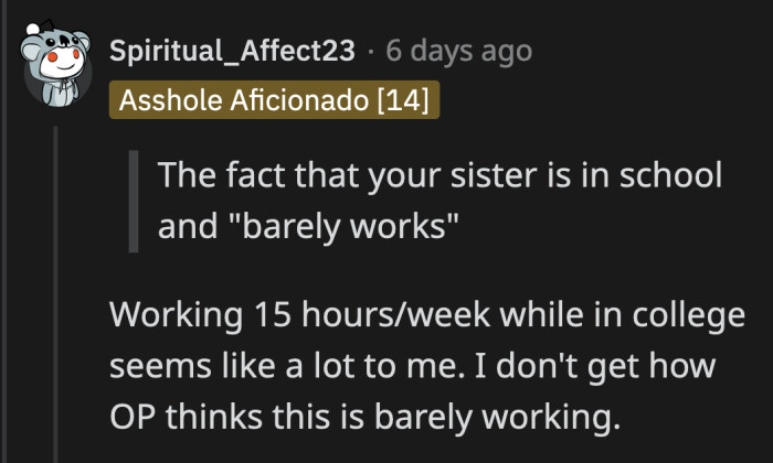 Does OP understand how taxing it is to study and work even 