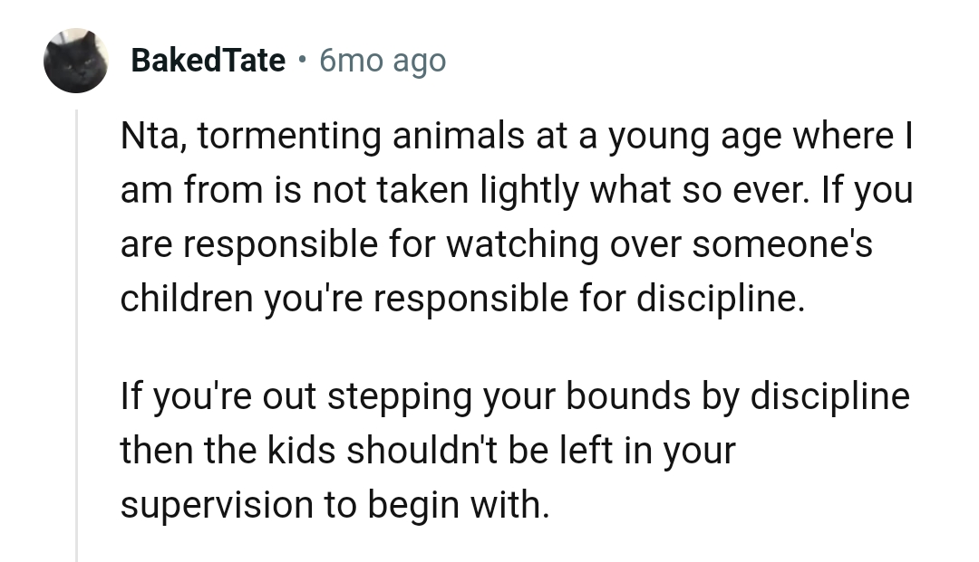 The kids shouldn't be left in the OP's care if that's how they want it