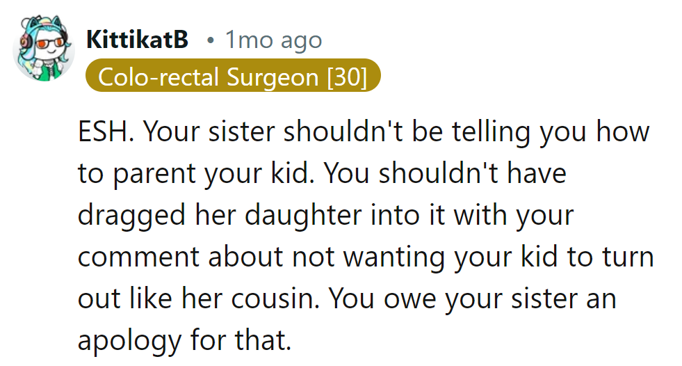 Looks like parenting advice turned into a family roast.