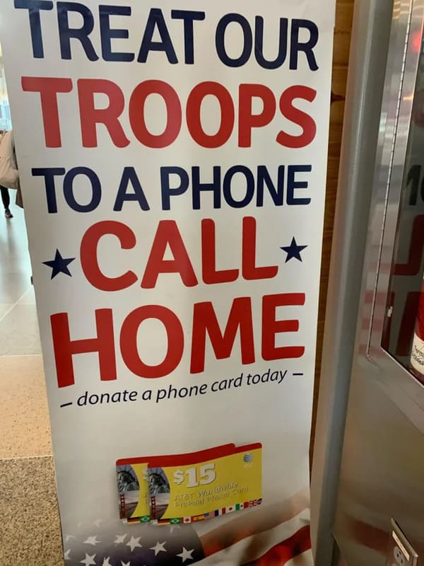 2. The military gets hundreds of billions of dollars a year, yet soldiers have to beg civilians for the right to call their families.