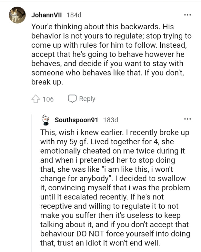 He's going to behave how he's going to behave