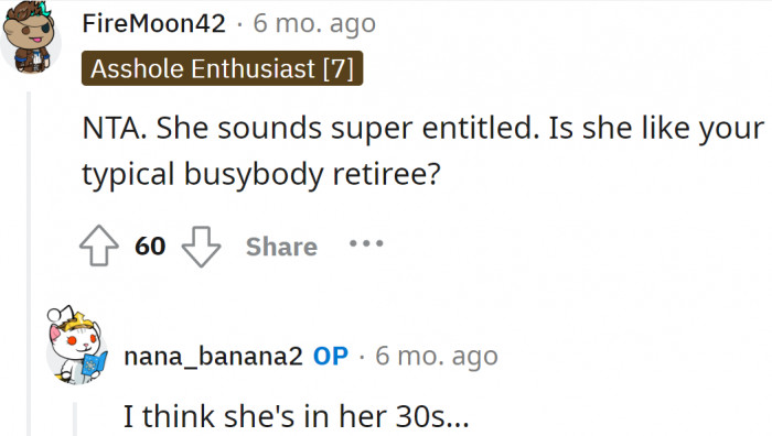 The woman is about 30 years old... Who would have thought?