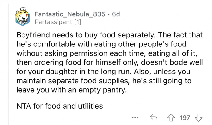 The boyfriend doesn't even ask for permission.