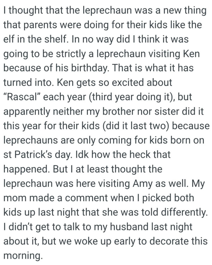 Waking early to decorate