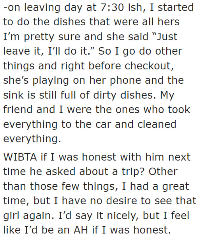 She's irresponsible to boot.