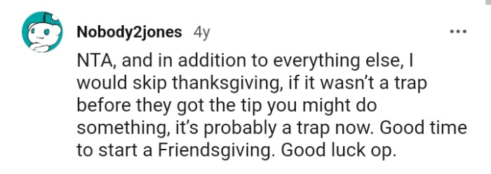 In addition to everything else, this Redditor would also skip Thanksgiving