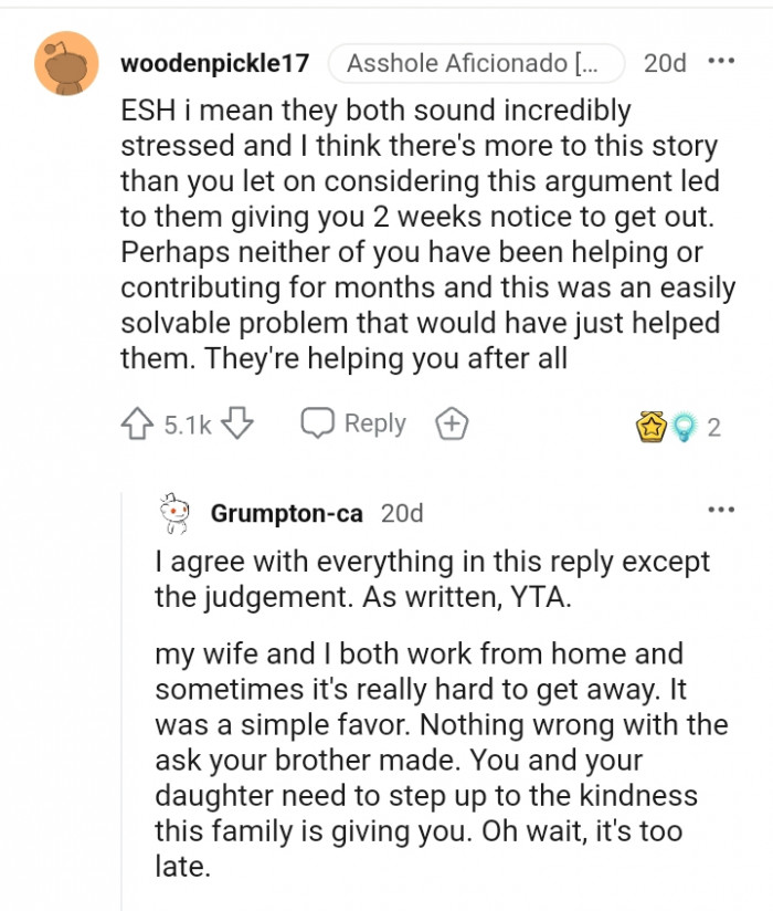 They are helping you out after all