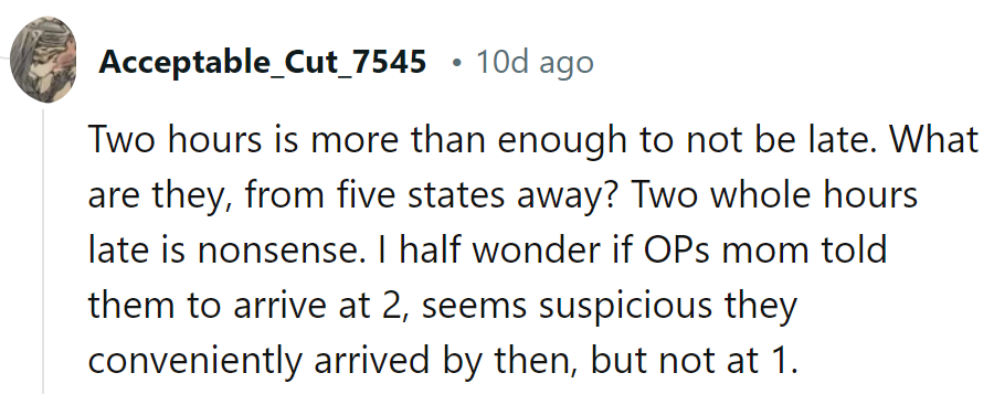 Mom's secret signal got them here at 2 PM, not a minute sooner!