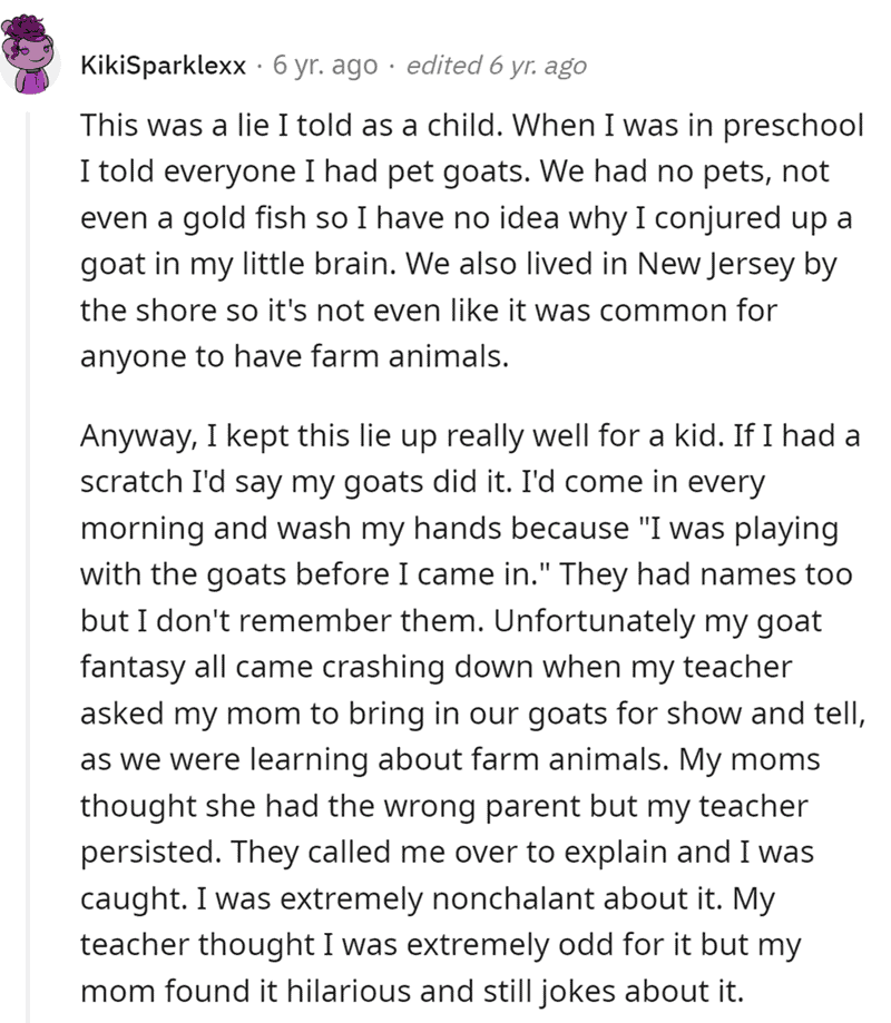 It is still a family joke