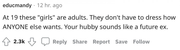 5. Your hubby sounds like a future ex