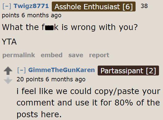 It wouldn't be surprising if hundreds of people copy and pasted this comment on the OP's thread.