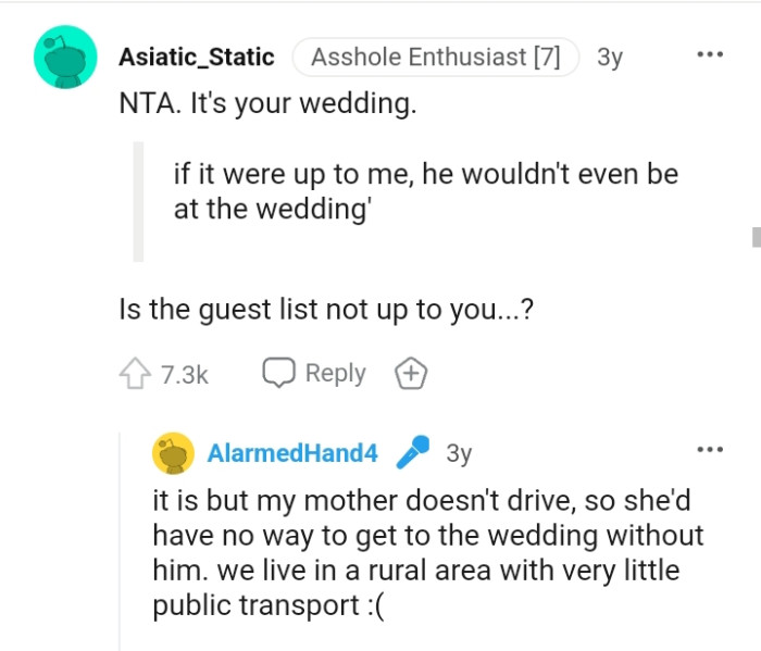 The OP lives in a rural area with very little public transport