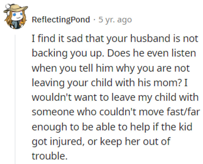 No support from husband