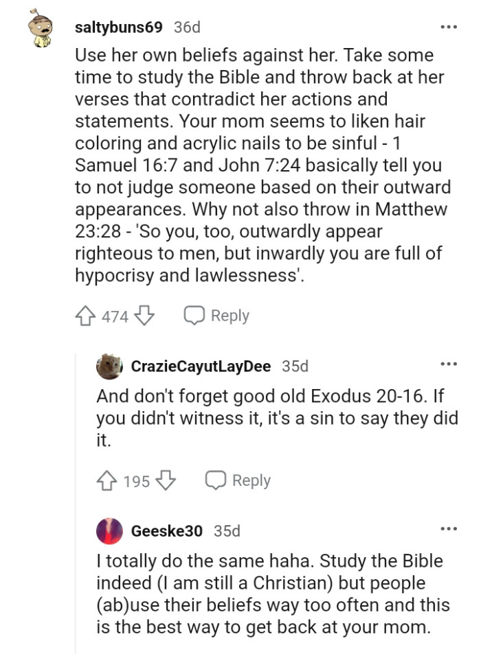 Throwing in some counter biblical verses