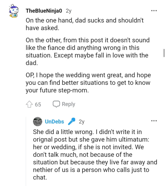 Hope OP can find better situations to get to the stepmom