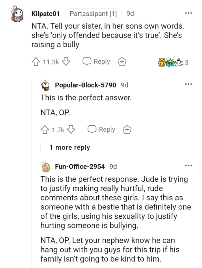 Your sister is raising a bully