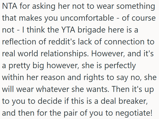 He can ask; she can refuse.