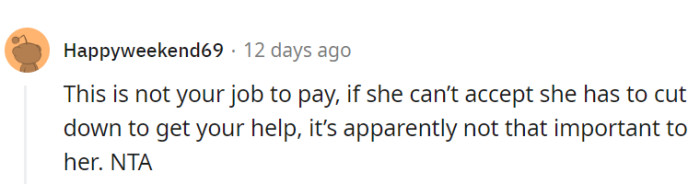 If compromise is off the table, it's a clear signal of her sister's priorities.