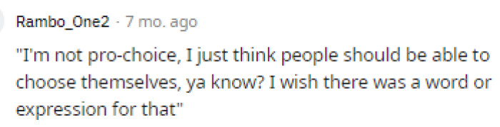 It's too funny because literally everyone knew what OP meant except for OP, and that's just a little hilarious, honestly.