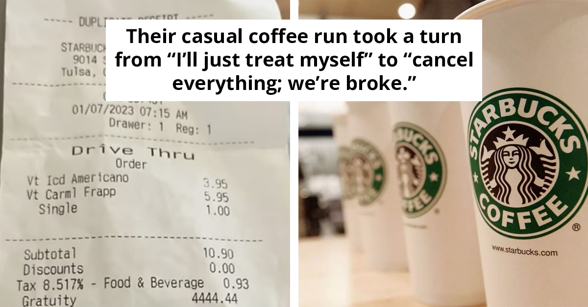 Couple’s Holiday Plans Go Up In Smoke After Starbucks Charges Them $4,444 Tip For Two Coffees