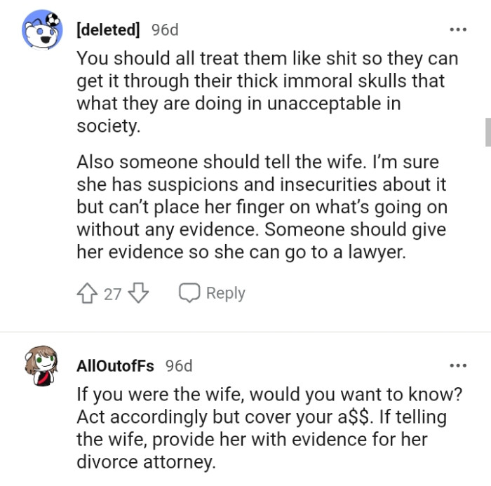 Someone should tell the wife