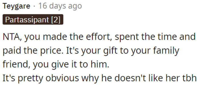 It's clear why his father doesn't like her.