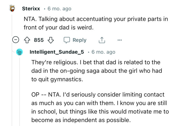 Probably OP’s mom should have tabled a better argument