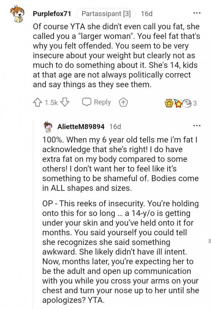 You seem to be insecure about your weight