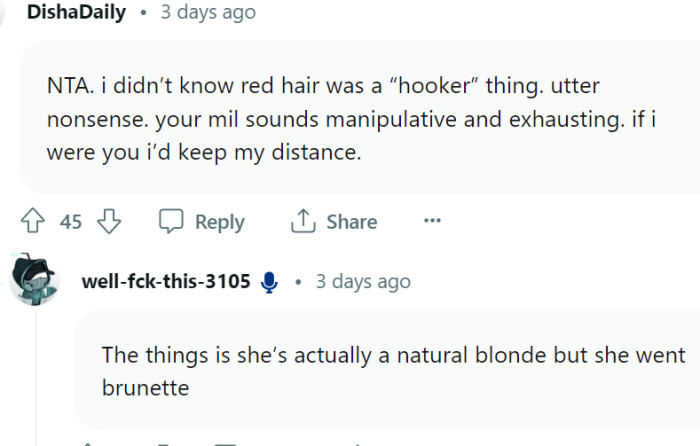 Wow, she really needs help.