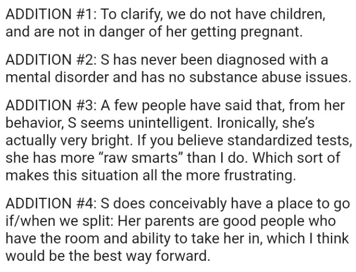 The OP added this additional information later on