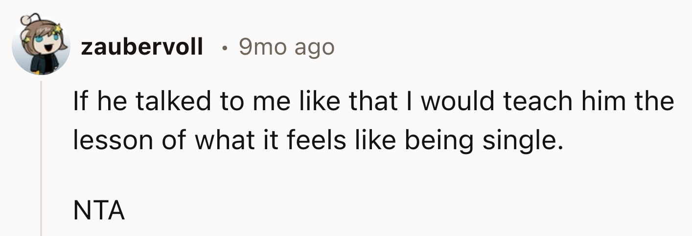 She Would Have Thought Him A Lesson