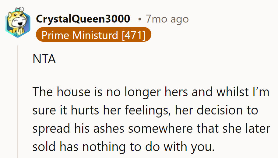 Not the gardener, just the homeowner. Seeds of sorrow were sown elsewhere.