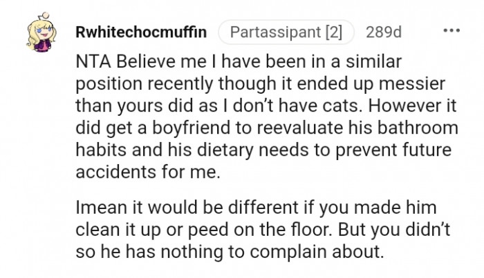 He has nothing to complain about