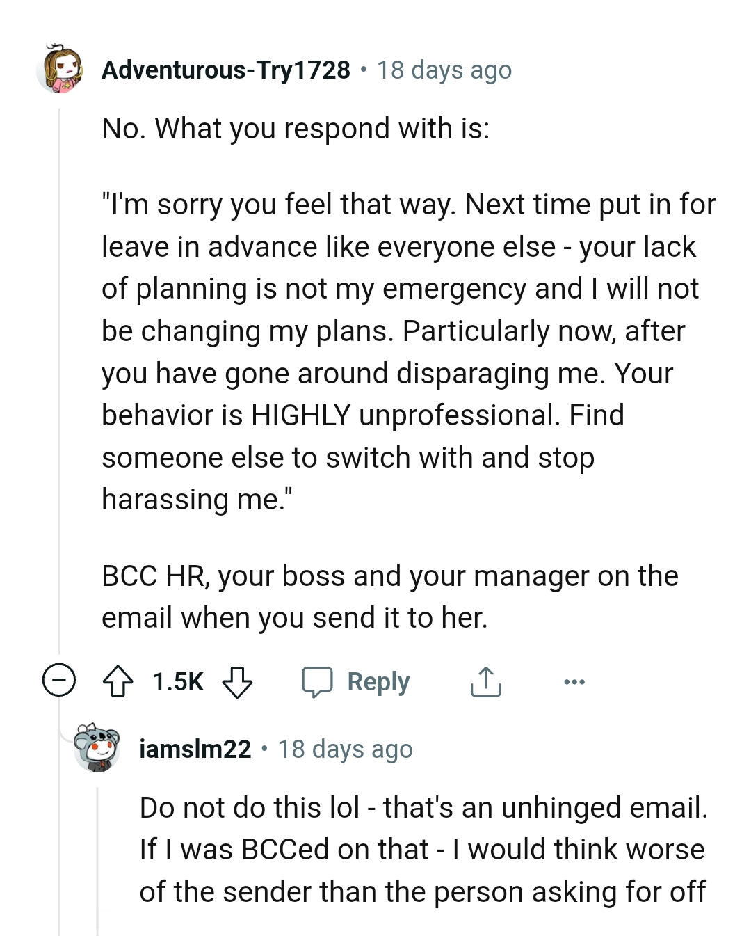OP's behavior is highly professional