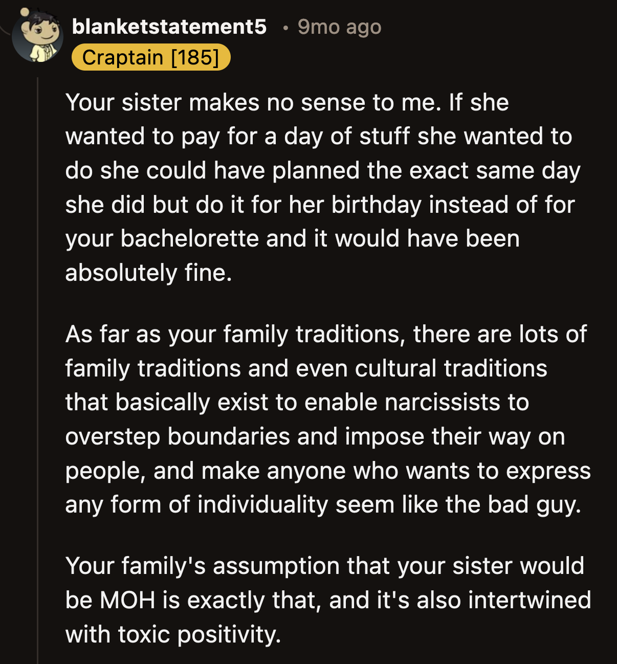 Her sister could have had the spa day she wanted on any other day. The least she could have done was ask for input from the people who knew OP's interests.