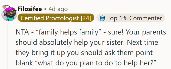 Next family meeting: everyone brings solutions, not shopping lists.
