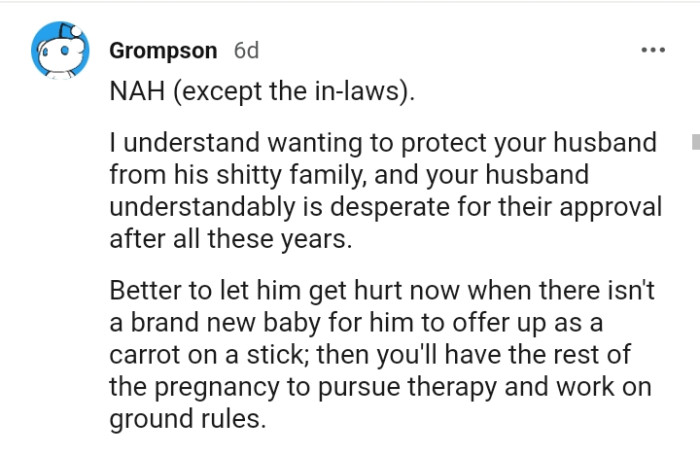 You'll have the rest of the pregnancy to seek therapy