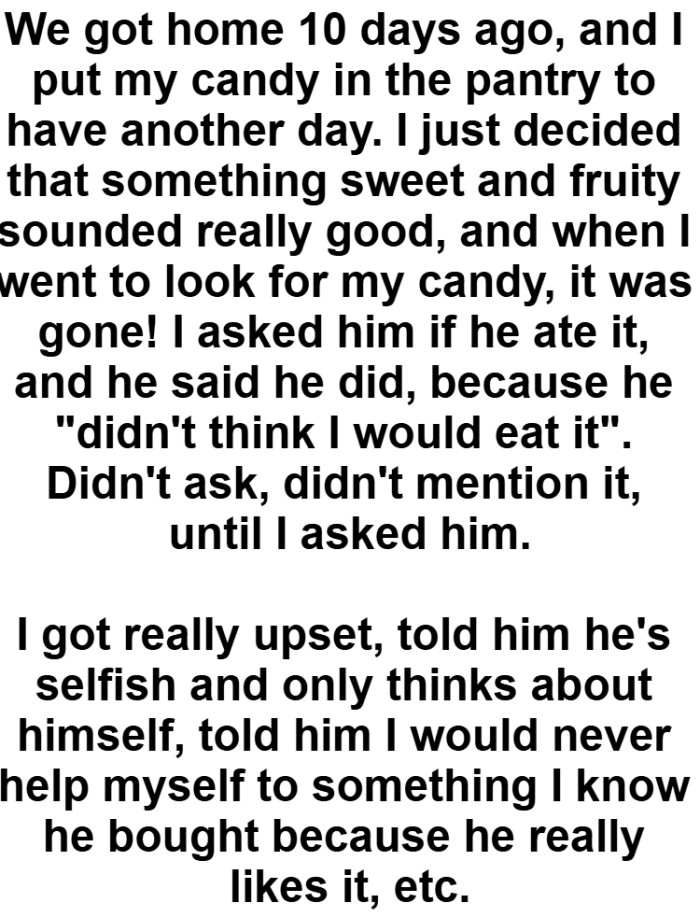 The OP just decided that something sweet and fruity sounded really good