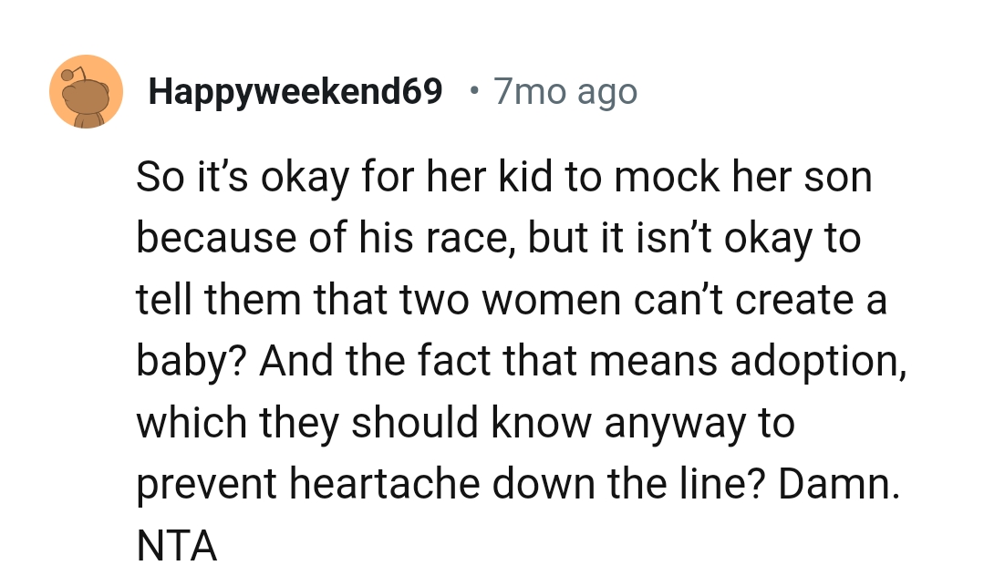 It's not okay for the kid to mock her sibling