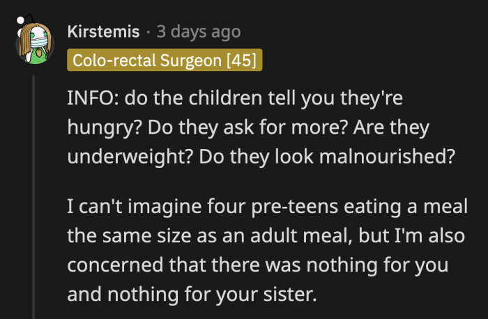 A slice of pizza is nothing for a growing child.