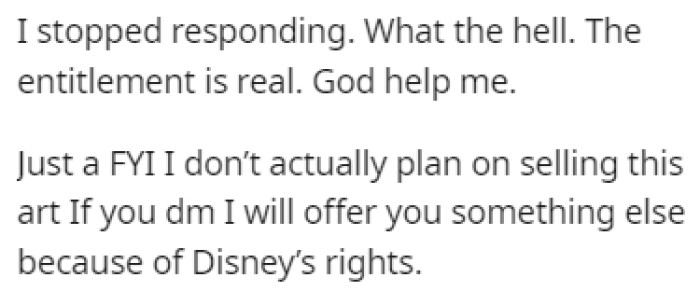 OP stopped responding to the aunt