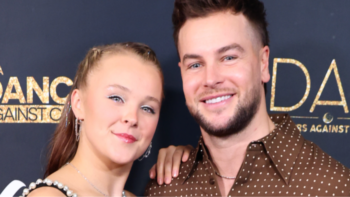 JoJo Siwa shares TikTok post with her boyfriend Chris Hughes.