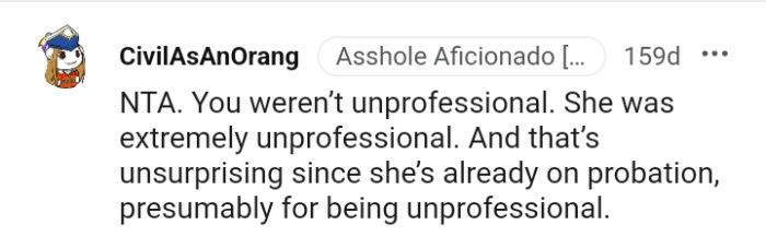 And the comments from other Redditors roll in...