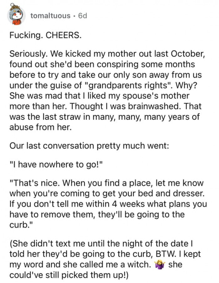 Another person who exacted her revenge.